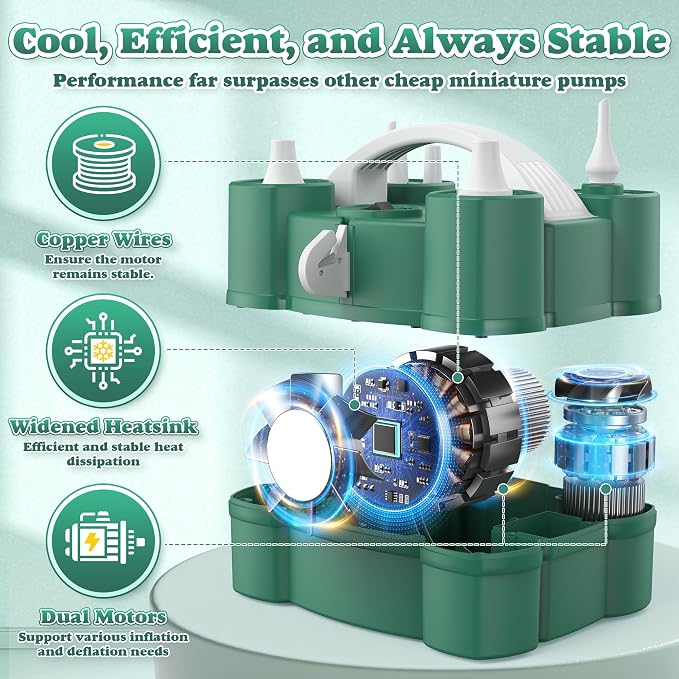 LooLaa Balloon Pump 4-in-1 Electric Balloon Inflator - Image 6