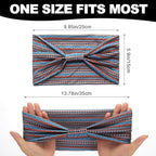 Cobahom 6 Pcs Wide Headbands for Women Non Slip Soft Fabric Hair Wrap Boho Head Bands Elastic Sport Hair Bands for Workout Yoga Running (Boho Stripe)