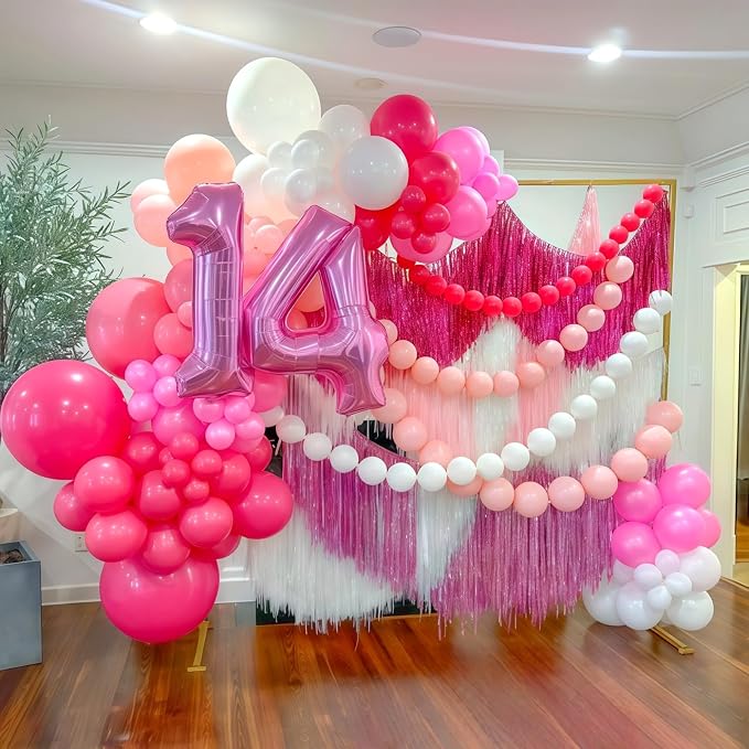 Pastel Pink Linking Balloons, Quick Linked Balloon - Image 4