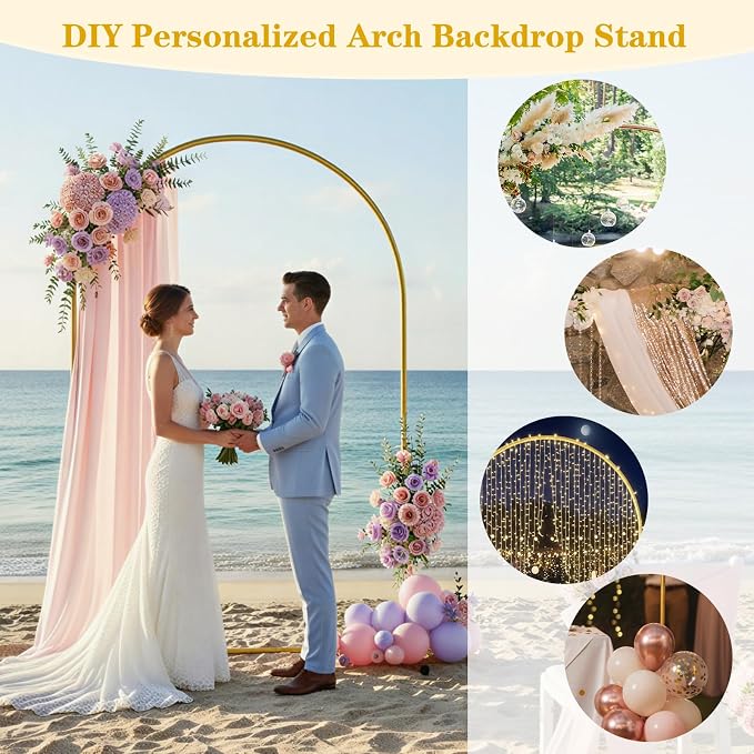 RUBFAC 7.2FT Metal Arch Backdrop Stand - Image 4