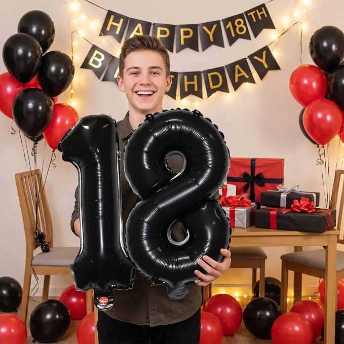 YPSelected 32 Inch Large Foil Helium Number Balloon Birthday Wedding Party 0-9 - Image 4