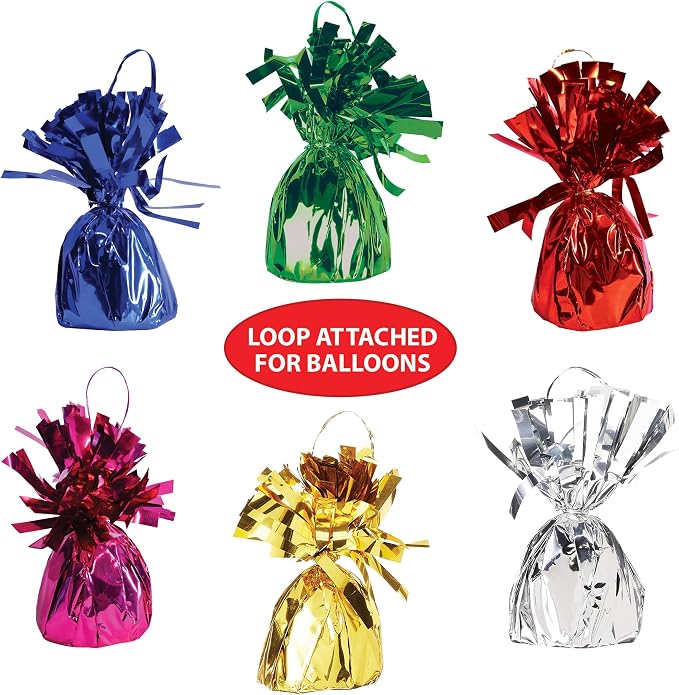Beistle Metallic Wrapped Balloon Weights, Centerpieces and Table Décor - Image 4