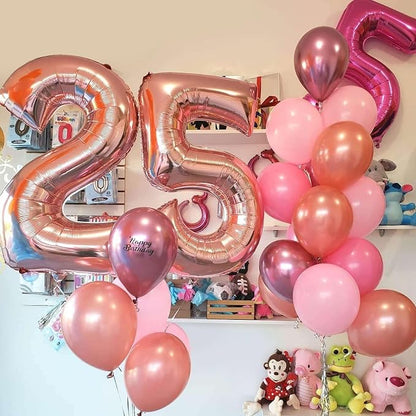 Rose Gold 28 Number Balloons, 40 Inch Giant Number 28 Balloons Foil Mylar - Image 7