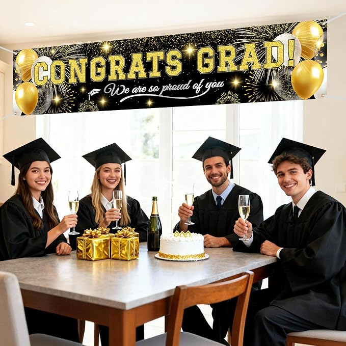 Class of 2026 Graduation Banner, Congrats Grad Yard Sign Outdoor Decoration - Image 4