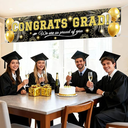 Class of 2026 Graduation Banner, Congrats Grad Yard Sign Outdoor Decoration - Image 4
