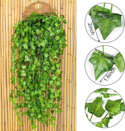 84 Feet 12 Strands Artificial Ivy Leaf Plants Vine Hanging Garland Fake Foliage - Image 4