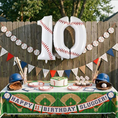 Jenaai Baseball Number 10 Balloons 40 Inch Baseball Theme Birthday Party - Image 5