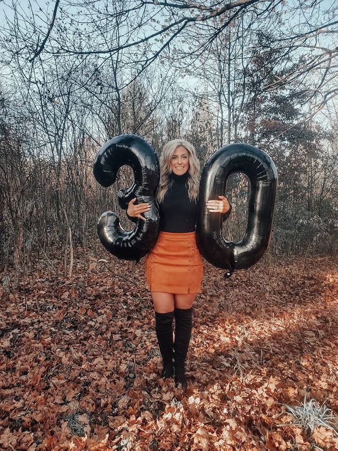 Black Number 30 Balloon 40 Inch - Image 3