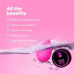 Original Pink Beauty Blender Makeup Sponge & Blendercleanser Solid Charcoal Sponge & Brush Cleanser + Silicone Scrub Mat Charcoal