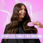 SimplyHair Ultimate Hair Extension Brush & Detangler Anti-Static, Dual Bristle Design, Soft Boar Bristle, Great for All Hair Types & Extensions - Pink & Purple Ombre Brush Ideal for Adults & Kids