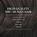 GOO GOO Clip in Hair Extensions Real Human Hair, Remy Human Hair Extensions Clip ins for Women, Natural Human Hair, 22inch 150g 9Pcs, 2 Dark Brown