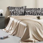 Satin Pillowcase 1 Pack-Zebra Black and White Silky Pillow Cover for Hair and Skin,King Size 20x36 Inch Soft Cooling Printed Pillow Cases with Hidden Zipper,Gifts for Women Men