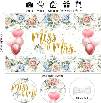 Wedding Backdrop Miss to Mrs Decorations - Image 3