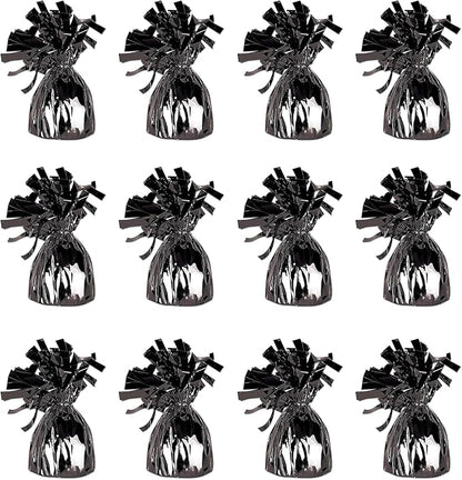 Metallic Plastic Wrapped Balloon Weights Party Decorations 12 Pcs by RoyalHouse