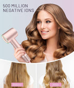 Cosy Companions Hair Dryer - 150000 RPM High-Speed Brushless Motor Negative Ionic Blow Dryer for Fast Drying, Low Noise Thermo-Control Hair Dryer with Diffuser and Nozzle, Gleaming Pink