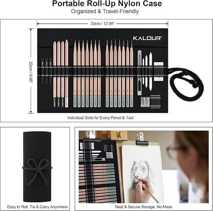 KALOUR 29 Pro Sketching Drawing Pencils Set - Image 6