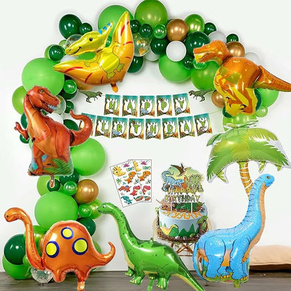 Dinosaur Foil Balloons Set, 6 Pieces Large Dinosaur Mylar Helium Balloons - Image 5