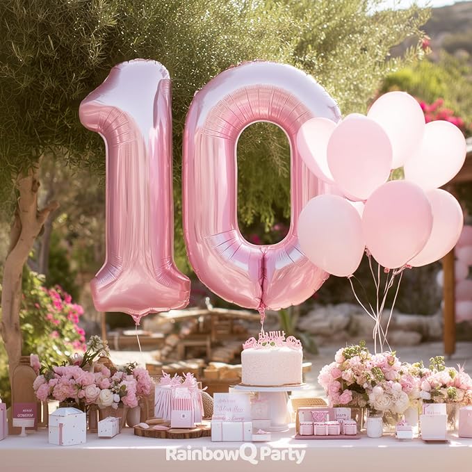 RainbowQ Pink 1 Balloon Number 40 Inch 0-40 Foil Large Balloons | Big Mylar 1 - Image 6
