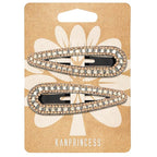 2PCS Rhinestone Hair Clips,Snap Hair Accessories,Decorative Hair Clips,Rhinestone Barrettes For Women Girls(SET15)