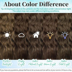 KooKaStyle Clip in Hair Extensions 4PCS Long Wavy Medium Brown Thick Hairpieces for Women Weft Natural Synthetic 20 Inch Daily Use
