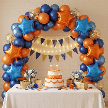 TONIFUL 15 Pcs Star Shaped Balloons 18 Inch Iridescent Blue Foil Balloon | - Image 3