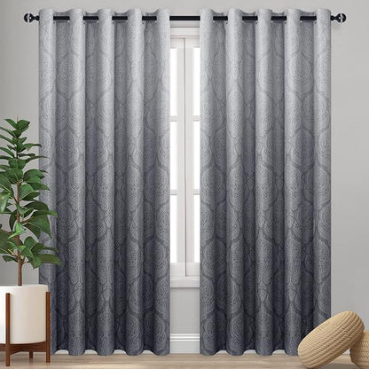 DWCN Grey Ombre Blackout Curtains by DWCN