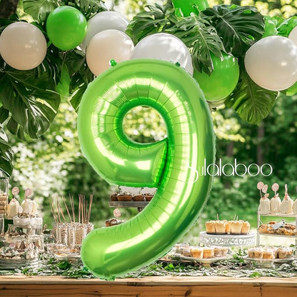40 Inch Green Number 9 Balloon Lime Big Large Helium Number 0-9 | Giant Digital - Image 4