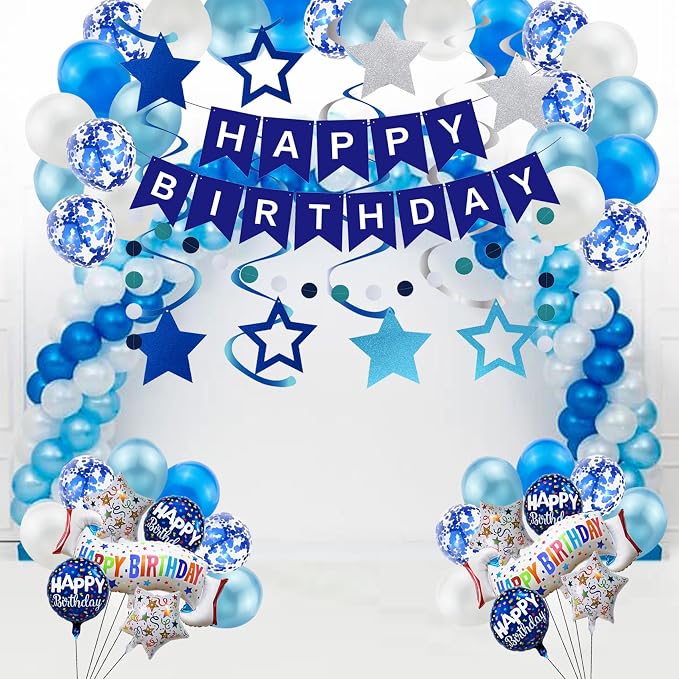 Birthday Decoration Set Colorful Happy Birthday Banner Balloon - Image 3
