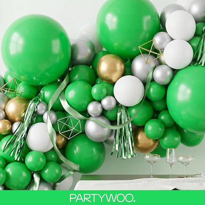 PartyWoo Green Balloons 85pcs Different Sizes of 18 12 10 5 Inch | Balloons - Image 8