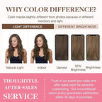 GOO GOO Clip in Hair Extensions Real Human Hair, Remy Human Hair Extensions Clip ins for Women, Natural Human Hair, 22inch 150g 7Pcs, 5 Light Ash Brown