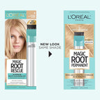 L’Oreal Paris Magic Root Rescue 10 Minute Root Hair Coloring Kit, Permanent Hair Color with Quick Precision Applicator, 100 percent Gray Coverage, 9 Light Blonde, 1 kit (Packaging May Vary)