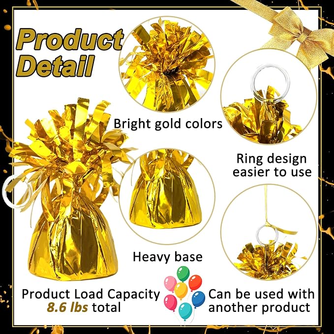 FUBININA 12 Pcs Balloon Weight Metallic Anchor - Image 2