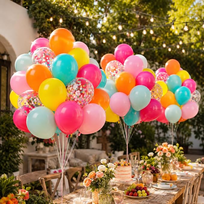 Rainbow Balloons, Rainbow Theme, Family Spring Celebration Party Decorations - Image 9