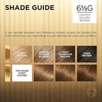 L'Oreal Paris Superior Preference Fade-Defying + Shine Permanent Hair Color, 6.5G Lightest Golden Brown, Pack of 1, Hair Dye