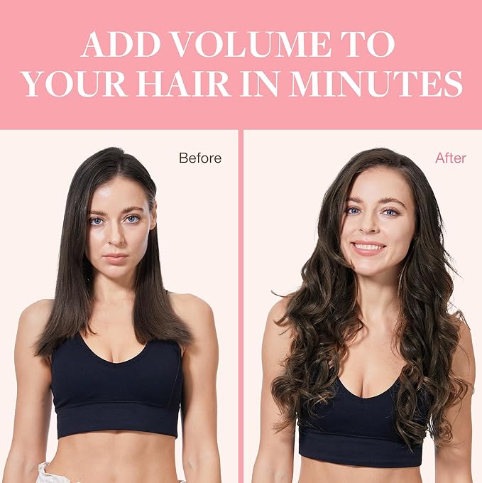 GOO GOO Clip in Hair Extensions Real Human Hair, Remy Human Hair Extensions Clip ins for Women, Natural Human Hair, 22inch 170g 7Pcs, #2A Light Brown