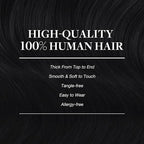 GOO GOO Clip in Hair Extensions Real Human Hair, Remy Human Hair Extensions Clip ins for Women, Natural Human Hair, 20inch 160g 7Pcs, #1 Jet Black