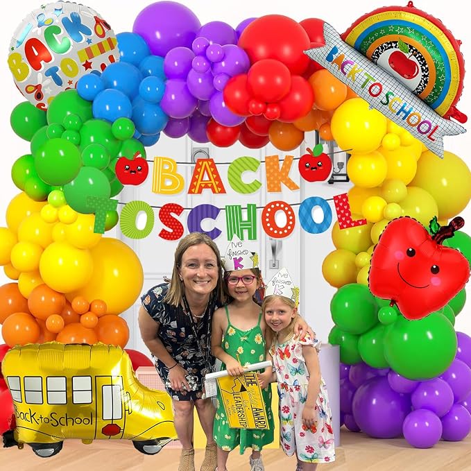 Back To School Party Decorations Kit 151 Pcs Back to School Balloon Arch | Back - Image 4