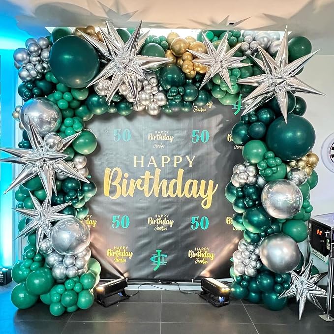 Emerald Green Double Stuffed balloons Different Size 115Pcs 5/10/12/18 Inch - Image 6