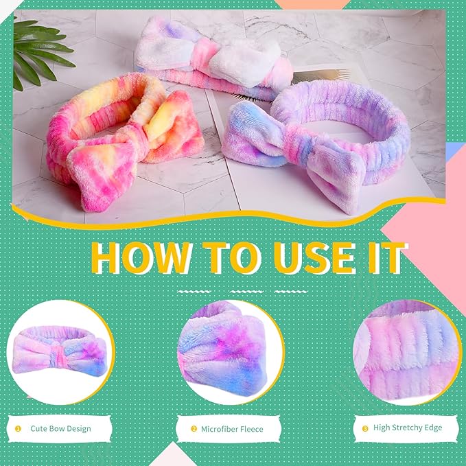 WSYUB Headband for Washing Face, Spa Headband,Makeup Headbands for Stuff Gift Sleep Over Girls Night and Spa Day