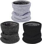 3 Pack Winter Neck Warmer & Ski Mask for Men Women Thermal Warm Fleece Face Mask Neck Gaiter Scarf Gift