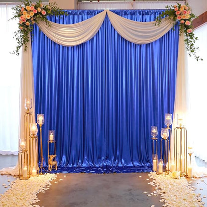 gogoparti 10x10FT Sapphire Blue Sequin Backdrop Curtain - Image 4