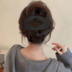 Matte Duckbill Claw Clips for Women, Strong Hold Flat Hair Clips for Thick Hair, Simple Elegant Resin Hair Clamps, Non-Slip Solid Color Hair Accessories for Work & Daily Use (A)