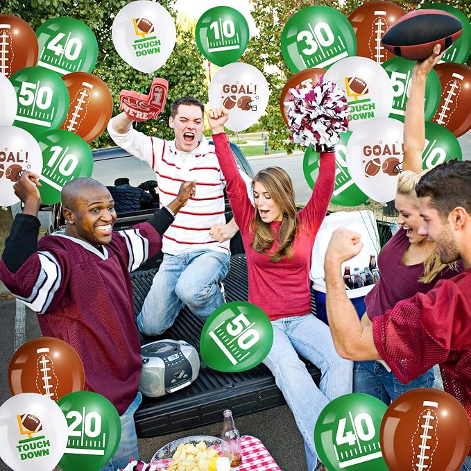 Censen 45 Pieces Football Balloons 12 Inch Sport Latex Balloons Football Party - Image 6