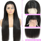 13x6 Lace Front Wigs Human Hair for Women 180 Density 32 Inch Straight Lace Front Wigs HD Transparent Frontal Wigs Human Hair Lace Front Wigs Pre Plucked with Baby Hair Glueless Wigs