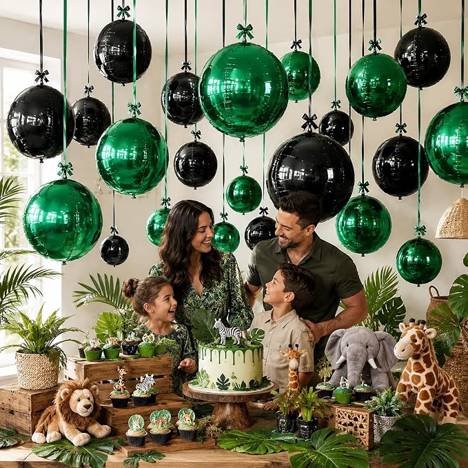 Green Black Balloons - Image 9