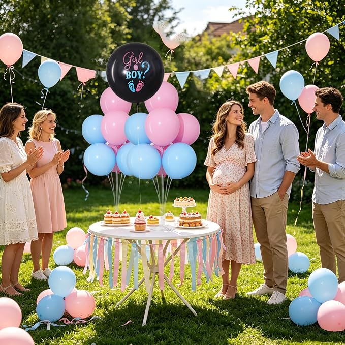 4 Sets Gender Reveal Balloons Stand Kit - Image 2