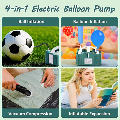 4-in-1 Balloon Pump Electric Balloon Pump Inflador De Globos Electrica Sports - Image 3