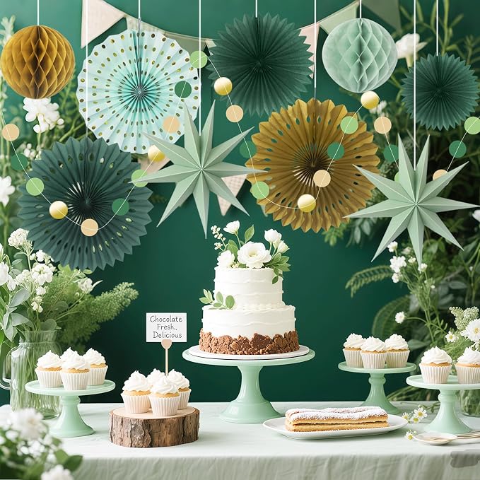 ADLKGG Sage Green Gold Party Decorations - Image 6
