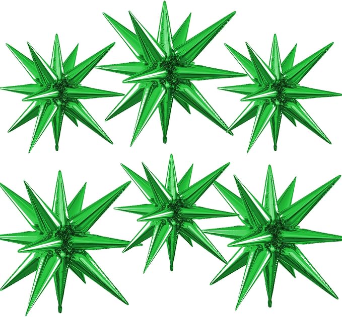 Green Star Balloons, 22/27 Inch Green Star Foil Balloons, Aluminum Foil Balloon by Paready
