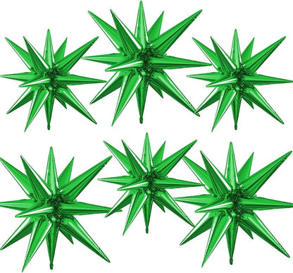 Green Star Balloons, 22/27 Inch Green Star Foil Balloons, Aluminum Foil Balloon by Paready